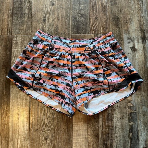 Lululemon Hotty Hot Short II *Long 4" Inversion Multi / Black Size 10 - Picture 3 of 4